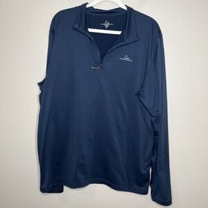 Paradox Mens 1/4 Zip Navy Athletic Gorpcore Athletic #123274 Stretchy Shirt Work